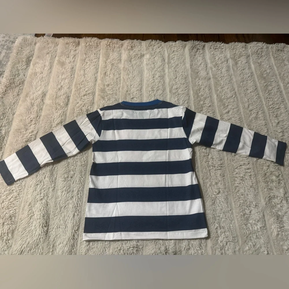 Marvel Spider-Man Striped Long Sleeve Tee - Blue, White, Red - Picture 3 of 4